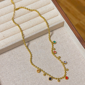 Collar de Acero Inoxidable con Baño de Oro de 18k, Diseño Inspirado en Joyería de Marca para <span class=keywords><strong>Mujer</strong></span>, Venta al por Mayor, Éxito en TikTok - Product Image 5