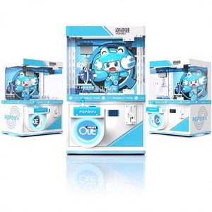 Mini machine à griffes commerciale à monnayeur pour enfants, petite, entièrement transparente, en fer, pour une personne, attrape-poupées d'arcade - Product Image 2