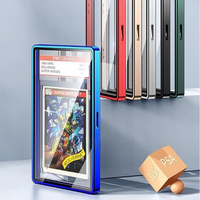 Protecteur de cartes gradées en aluminium, présentoir magnétique pour cartes gradées, pare-chocs pour cartes gradées avec panneau arrière en acrylique