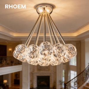 Lámpara de Techo RHOEM RH de 24 Pulgadas, <span class=keywords><strong>Cristal</strong></span> K9, Latón Sólido, para Venta al Por Mayor - Product Image 6