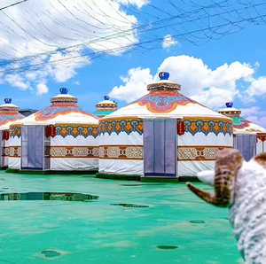 Utdoor-yurts Mongol de lujo para invierno, tienda de yurta Mongol de lona, 5x5m - Product Image 6