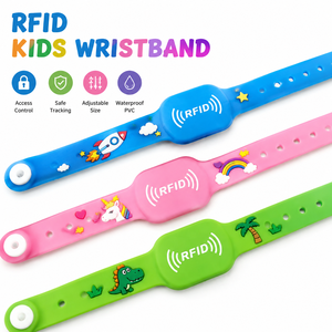 สายรัดข้อมือเด็กแบบปรับได้ PVC RFID สำหรับควบคุมการเข้าออกและติดตามความปลอดภัย - Product Image 1