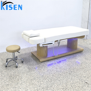 Kisen Top 2026 New Beauty Bed Electric Lash Chair Multi-motors Eyelash Facial Beauty Treatment Massage <b>Table</b> with Led Light - Product Image 4