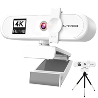 Webcam USB 1K/2K/4K Full HD 1080P dengan Mikrofon, Webcam USB Autofokus, Penutup Komputer, Audio, Laptop, Video Webcam