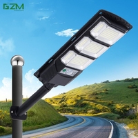 Lampadaire Solaire LED Extérieur Étanche, Lumière de Cour à Induction Corporelle, Lampadaire Solaire Intégré