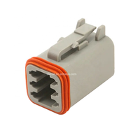 Conector Automotriz Hembra de 6 Pines Gris, Conector Impermeable para Automóvil DT06-6S