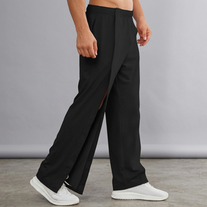 Sporty Breathable Lightweight Straight Mid Rise <b>Linen</b>/Cotton Pirate <b>Pants</b> for Men Cosplay - Product Image 3