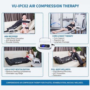 Newest Full Body Recovery Solutions 4-Chamber Air <strong>Compression</strong> Therapy Machine for Promote Muscle Relaxation and Faster Recovery - Product Image 2