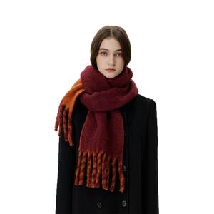 Bufanda Cuadrada <span class=keywords><strong>de</strong></span> Color Sólido <span class=keywords><strong>de</strong></span> Doble Cara con Borlas Gruesas <span class=keywords><strong>de</strong></span> Cachemira Hecha a Mano, Estilo Coreano, Cálida para Otoño e Invierno, para Mujer Musulmana - Product Image 5