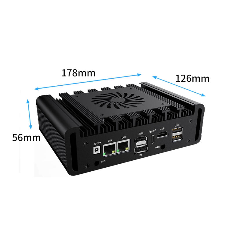 Мини-маршрутизатор BKHD OEM ODM H31F 2 * LAN порт RS232 RS485 i7-13620H 64 ГБ брандмауэр WIFI VPN маршрутизатор Linux ubuntugen Mini PC