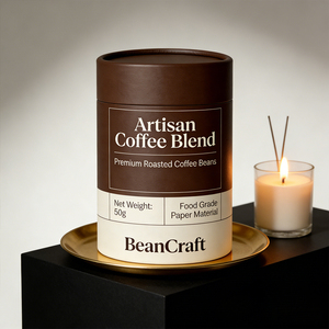 Boîte <span class=keywords><strong>en</strong></span> papier pour grains de <span class=keywords><strong>café</strong></span> haut de gamme |   Cylindre alimentaire personnalisé imprimé avec revêtement <span class=keywords><strong>en</strong></span> aluminium - Product Image 3