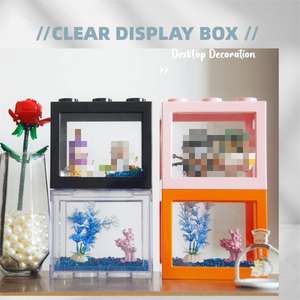 Kleine Betta <span class=keywords><strong>Aquarium</strong></span>, Stapelbare Mini <span class=keywords><strong>Aquarium</strong></span> <span class=keywords><strong>Aquarium</strong></span> Tank Kit, Rechthoekige Kubus <span class=keywords><strong>Aquarium</strong></span> Met <span class=keywords><strong>Aquarium</strong></span> Decoratie, - Product Image 6