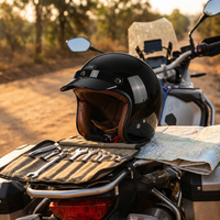Casque de moto léger rétro trois-quarts, ventilé, à face ouverte, pour la conduite sur route, la ville et les trajets quotidiens