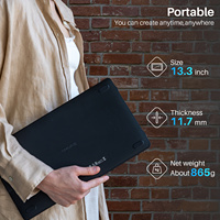 Tablet gambar grafis Kamvas 13 Gen 3 13.3 inci, Tablet dengan layar laminasi penuh 16384 level untuk animasi desain seni Digital