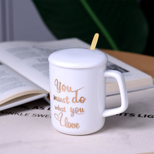 Taza de café de cerámica con tapa para pareja, cuchara de té de oficina, taza de leche clásica, Horóscopo con patrón personalizable - Product Image 4