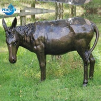 Statue d'âne en cuivre et laiton coulé sur mesure, taille réelle, sculpture en bronze à vendre