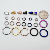 Accessoires en acier inoxydable : Boucle en forme de grain de melon, Anneau ouvert, Cercle, Bijoux à suspendre, DIY