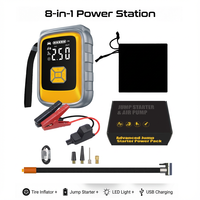 Démarreur de batterie et compresseur d'air 3000A 150 PSI portable pour moto et voiture avec arrêt automatique et écran LCD