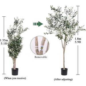 Arbre Bonsaï Artificiel de 1,80 m de Haut, Plante Artificielle Moderne en Soie, Olivier en Pot pour Intérieur et Extérieur - Product Image 2