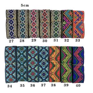 ผ้าลูกไม้ประจำชาติปักลายแบบดั้งเดิม5ซม. แบบทำเองสายรัดริบบิ้นประดับคอปกขอบผ้าแจ็คการ์ด - Product Image 3