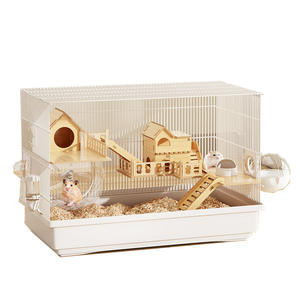 Cage de luxe surdimensionnée pour animaux de compagnie Golden Bear 47 60 fournitures de maison de base solides avec fermeture à bouton pour petits animaux grande Cage en bois - Product Image 1