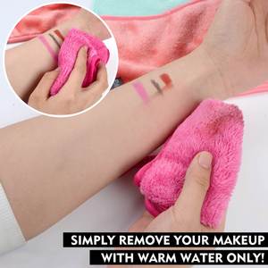 Roll Over Image to Zoom in Microfiber Makeup Remover Cloths <b>Flannel</b> <b>Face</b> Cloth Reusable <b>Face</b> Towel Soft Wash Cloth for Skin Care - Product Image 4