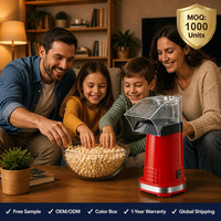 Machine à Popcorn à Air Chaud 1200W Sans Huile Compacte Blanche Prise Double UE/US Saine Faible en Calories OEM – Approvisionnement Direct Usine