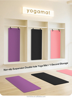 Tapis de yoga TPE double couleur antidérapant de 6 mm d'épaisseur, écologique, avec trou de suspension