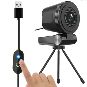 Webcam full hd 4k, caméra pour conférences, streaming, webcam avec microphone intégré