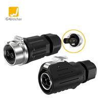 Connecteur E-Weichat LP16 IP68 étanche en PBT, prise femelle/mâle pour panneau, 2/3 broches, 20A 400V, avec contacts en alliage de cuivre