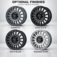 Jantes forgées Off-Road Beadlock Matte Gunmetal Beadlock Concaves peu profondes 18-22 pouces 5x112 6061-T6 pour BMW Audi Mercedes-Benz