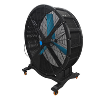 Ventilateur industriel professionnel à grand débit d'air, mobile et sans balais, pour usine/entrepôt