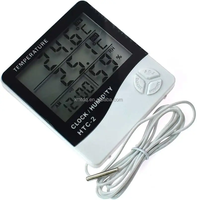 Nouveauté 2026 – Thermomètre et Hygromètre Numérique LCD avec Horloge – Prix de Gros