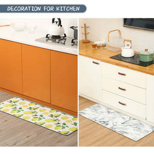 Tapis d'entrée rectangle de tapis antidérapant en PVC imprimé double face de conception populaire - Product Image 2