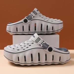 <b>Men's</b> thick-soled Sandals Thick Sole Breathable <b>Clogs</b> <b>Men</b> Slip On Hollow Cutout Casual Walking Footwear Great City Wandering - Product Image 5