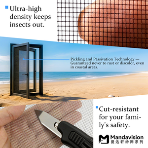 Zanzariera Flessibile in Acciaio Inox 304 da 0,09mm, 24 Mesh, Trasparente, Retrattile, Accessori <span class=keywords><strong>per</strong></span> Porte e Finestre - Product Image 3