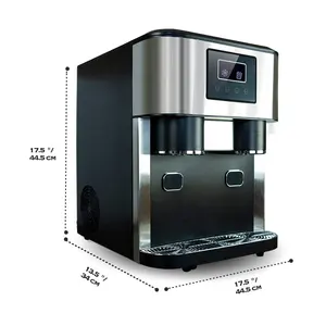 台面紧凑型制冰机和饮水机自动售货机冰块和带子弹、碎冰和冷水的饮料