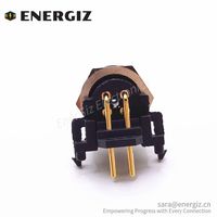 M12 4Pin 5Pin hembra conector de ángulo recto codificado PCB montaje receptáculo conectores para la venta