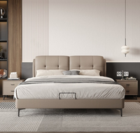Ensemble de chambre à coucher King Size minimaliste et moderne Lit de luxe en métal Offre Spéciale avec villa de Chine Mobilier de maison Article de vente populaire