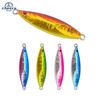 CHEERY En gros Leurre métallique en plaque de fer pour maquereau, Jig longue portée pour lancer depuis le rivage et mouvement lent, 40g 60g 80g 100g