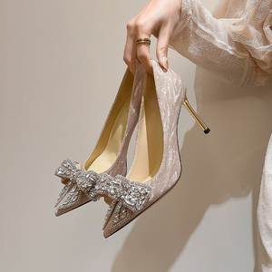 silver maid of honor shoes