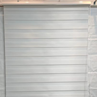 Persianas Enrollables Motorizadas Modernas e Inteligentes, Persianas Automáticas Zebra para Ventanas, Cortinas Opacas de Tela con Diseño Veneciano Integrado, Material de Poliéster