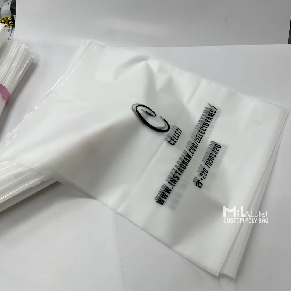 custom ziplock bags with logos Print custom mylar ship bags custom frosted zipper bag for Clothing Packaging