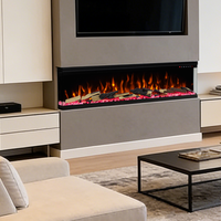 Cheminée électrique à LED avec télécommande CE SAA 42''60'', 3 côtés, insert chauffant pour salon