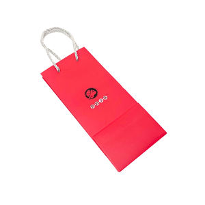 Sacs en papier personnalisés avec logo pour emballage de bouteilles de vin, de boissons ou de cadeaux (un ou deux articles) - Product Image 3