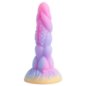 Juguetes Sexuales Anales de Silicona Luminosos Fluorescentes, Estimulación del Punto G, Masturbación, Consolador de Dragón Monstruoso, Tapón Anal con Ventosa - Product Image 6