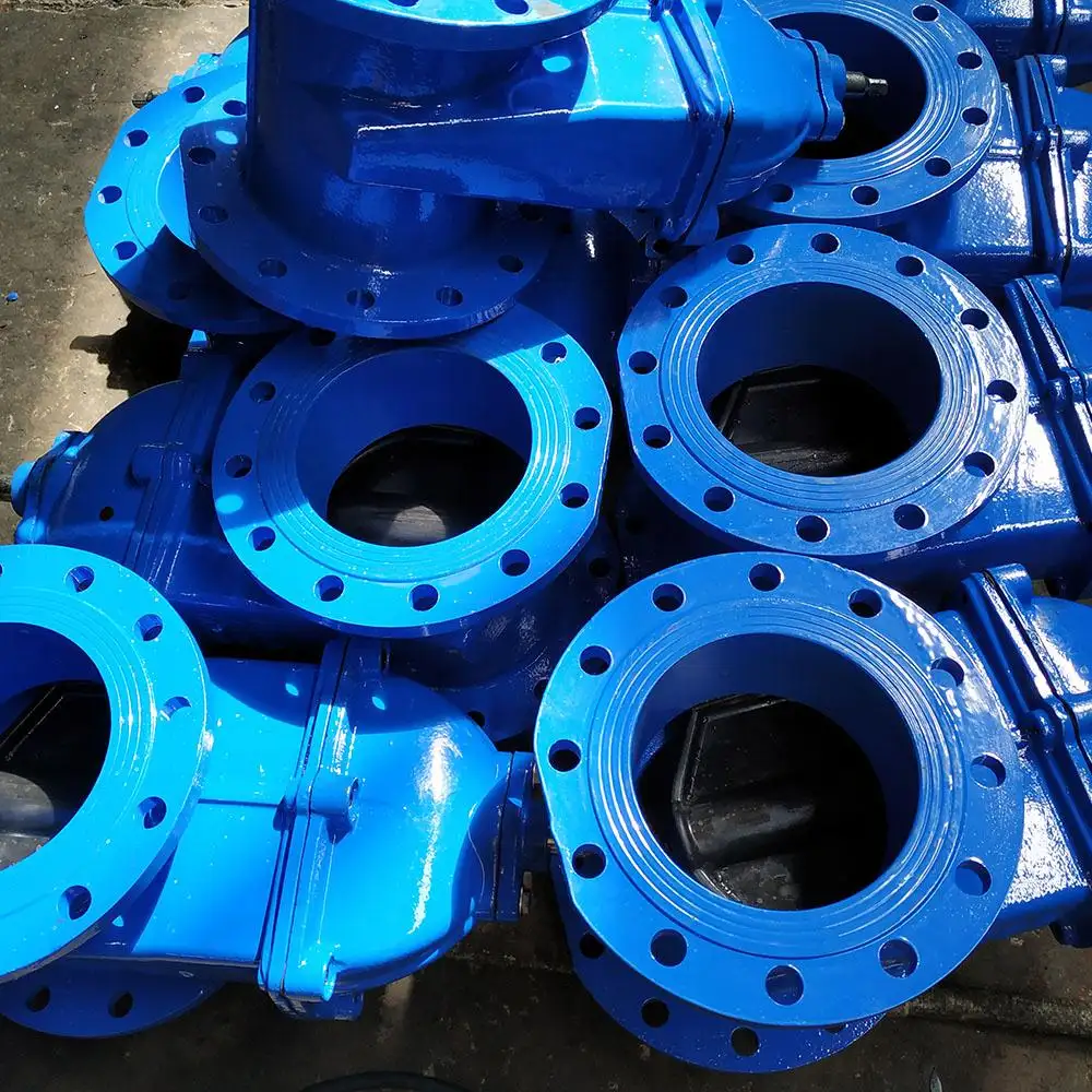 F4 F5 Pn10 Pn16 Stem Cast Iron Price Flanged Rising Flange Ductile 6 Inch Resilient Seated Seat Water 4 Sluice Gate Valve