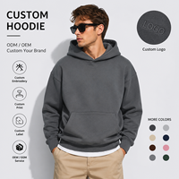 Produsen Hoodie Berat dengan Logo Kustom OEM ODM, Sweatshirt Oversized Boxy Fit Cropped Streetwear, Label Pribadi Grosir