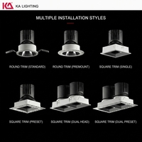 Plafonnier LED orientable 12W avec réflecteur anti-éblouissement profond pour le commerce de détail et les bureaux