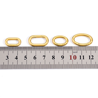 Sans ternissement 18k plaqué or en acier inoxydable ovale fermoir à poussoir mousqueton fermoirs à ressort pour bricolage accessoires de fabrication de bijoux faits à la main